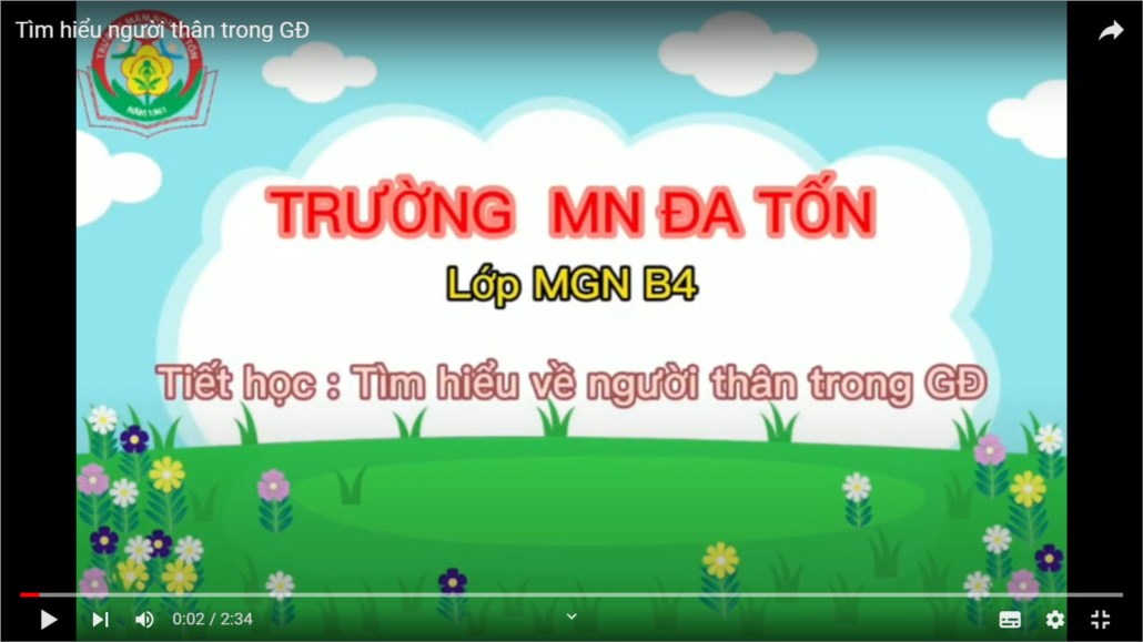 Dạy trẻ giới thiệu người thân trong gia đình - Giáo viên: Dương Thị Thu